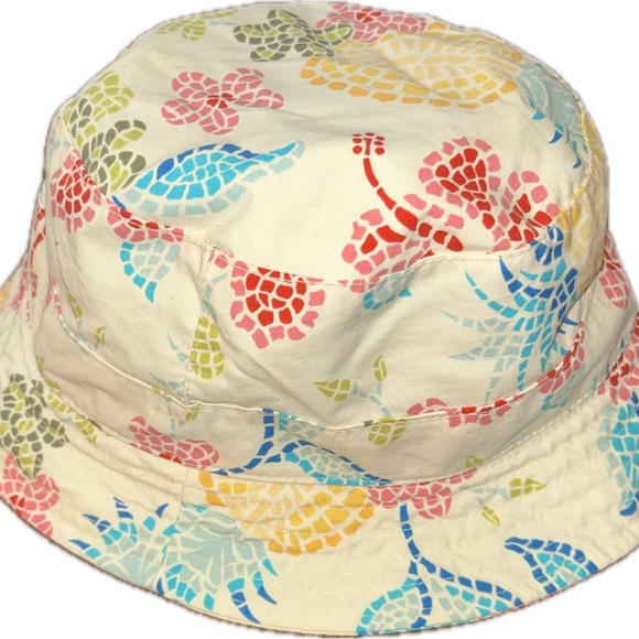 Vilebrequin Tropical Multicolor Floral Mosaic Beach Summer Bucket Hat Cream main image 4